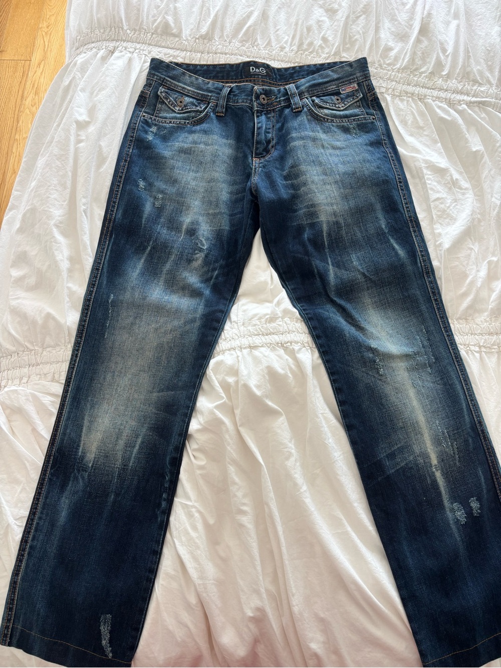Vintage D&G Dark Blue Washed Straight-Leg Jeans